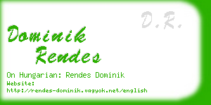 dominik rendes business card